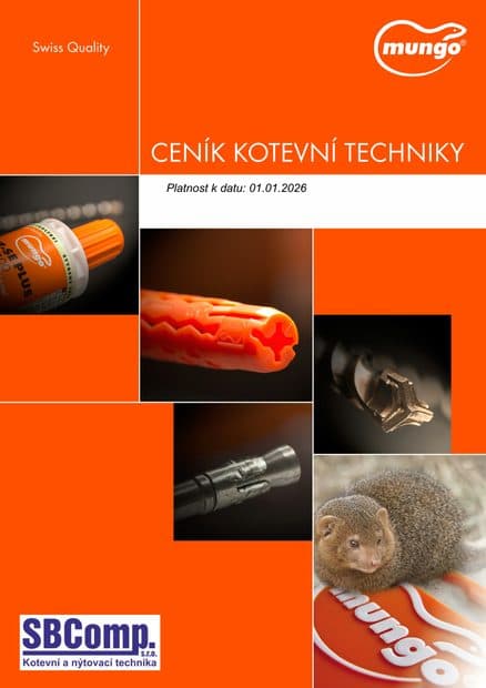 Obálka dokumentu Ceník kotevní techniky MUNGO